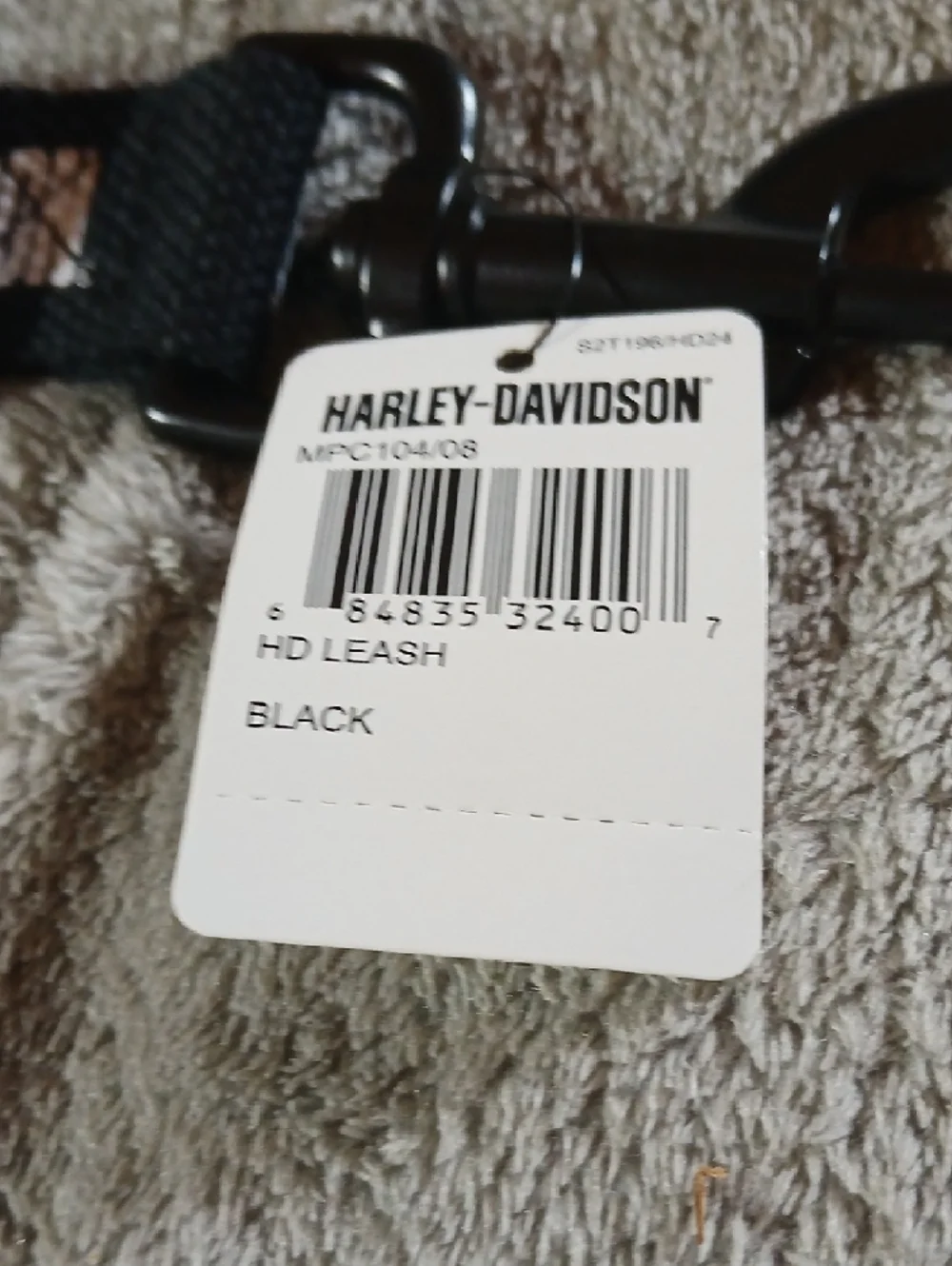 NWT Harley-Davidson Black and Orange Branded Dog Leash